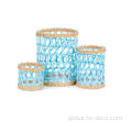 Rattan Glass Flower Pots paper and grass plaited decorative Wrapped glass Hurricane Factory